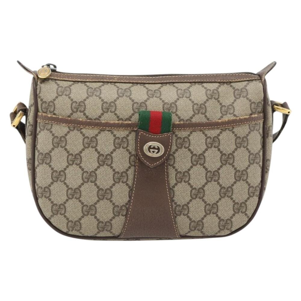 Gucci GG Supreme Web Shoulder Bag 89 Beige